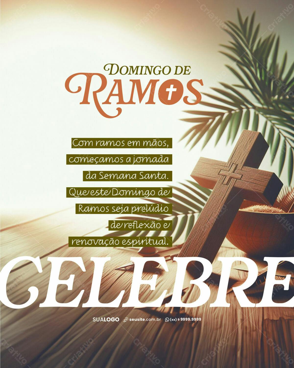 Flyer Domingo de Ramos PSD Editável