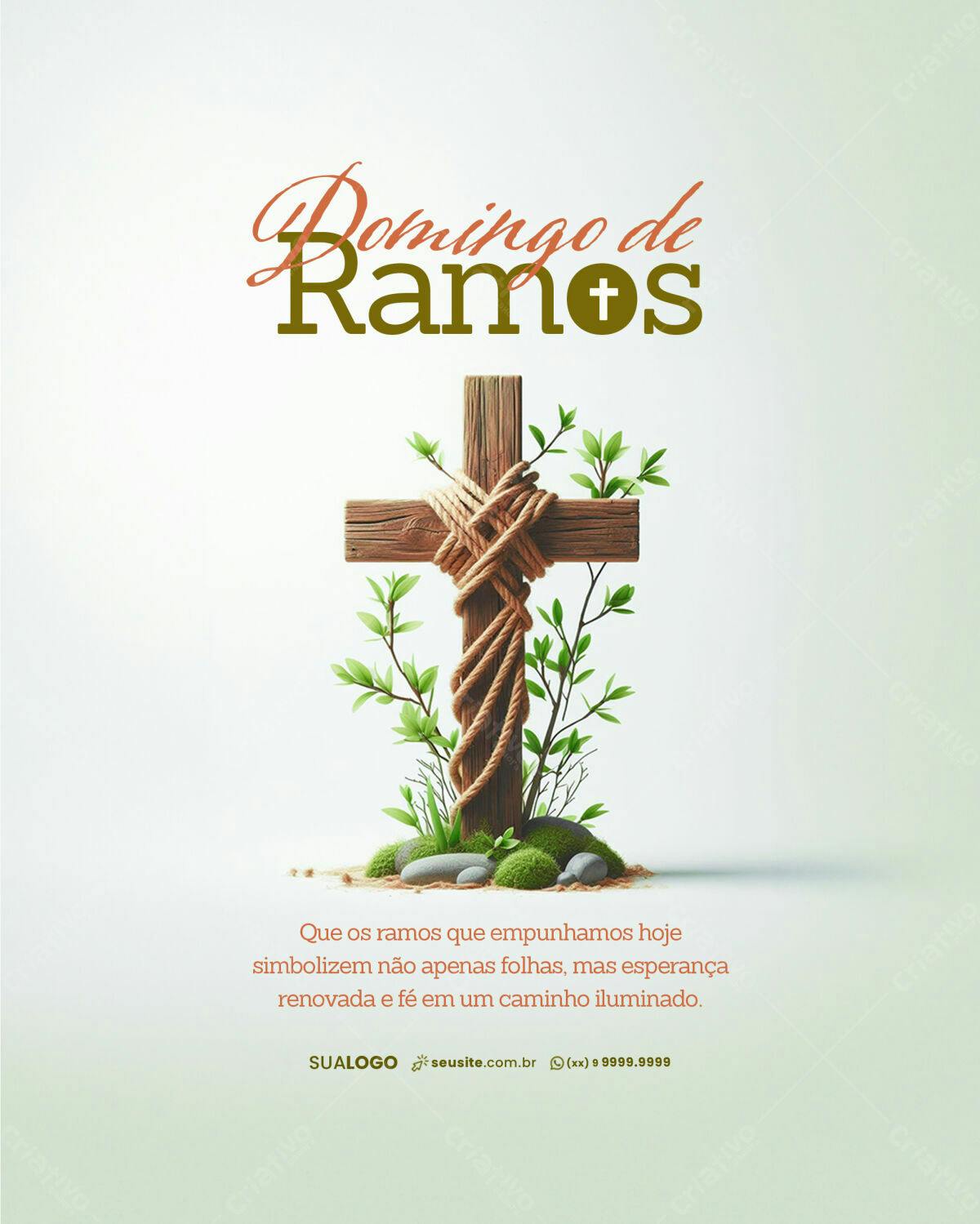 Post para Domingo de Ramos PSD Editável