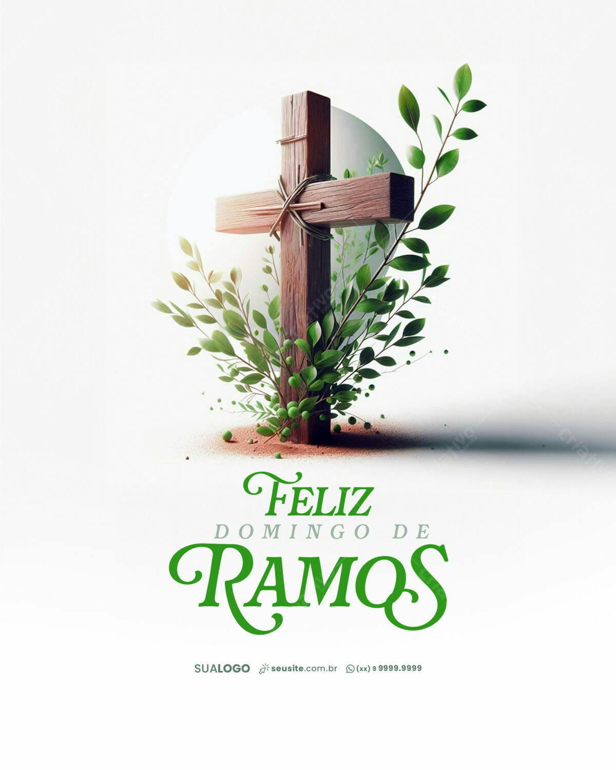 Flyer Domingo de Ramos PSD Editável