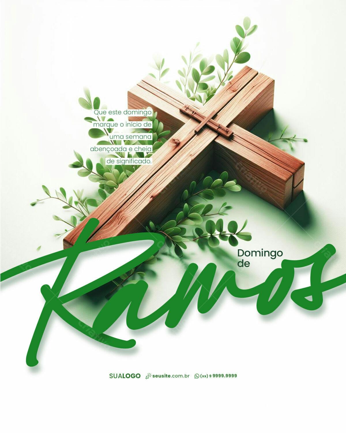 Flyer Domingo de Ramos PSD Editável