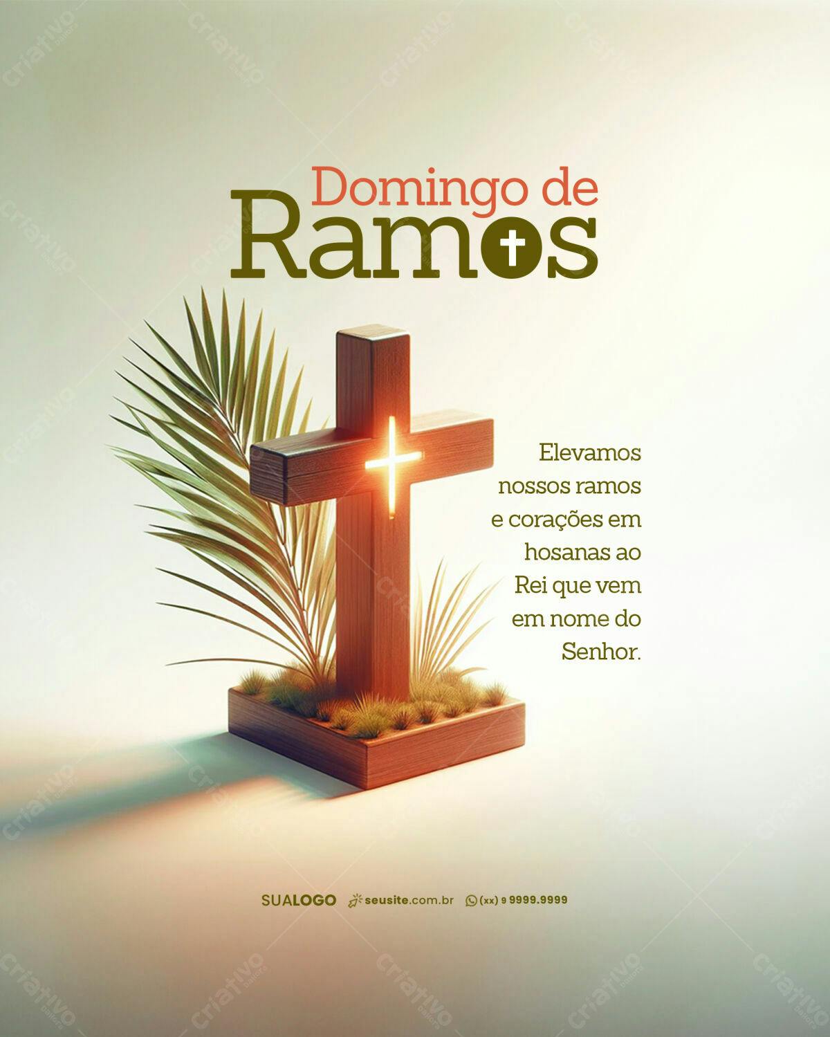 Post para Domingo de Ramos PSD Editável
