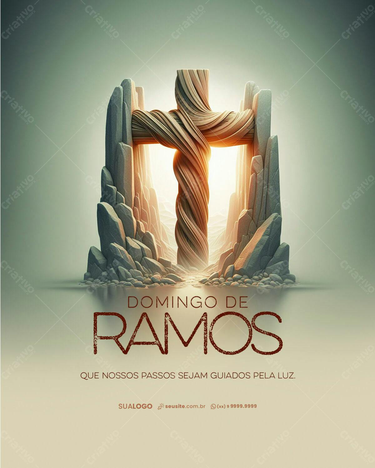 Flyer Domingo de Ramos PSD Editável