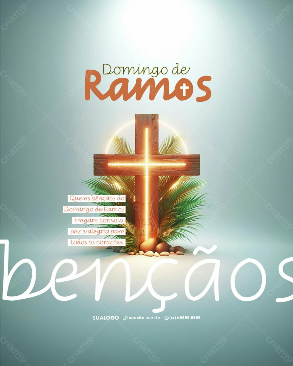 Social Dia   Domingo De Ramos   Paz E Alegria Para Todos Os Corações