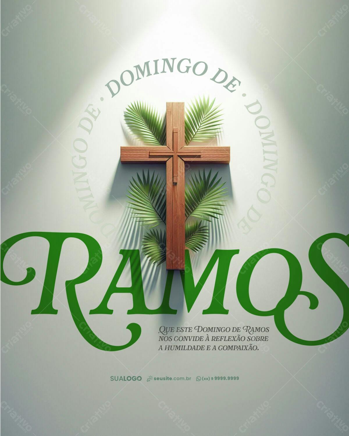 Flyer Domingo de Ramos PSD Editável