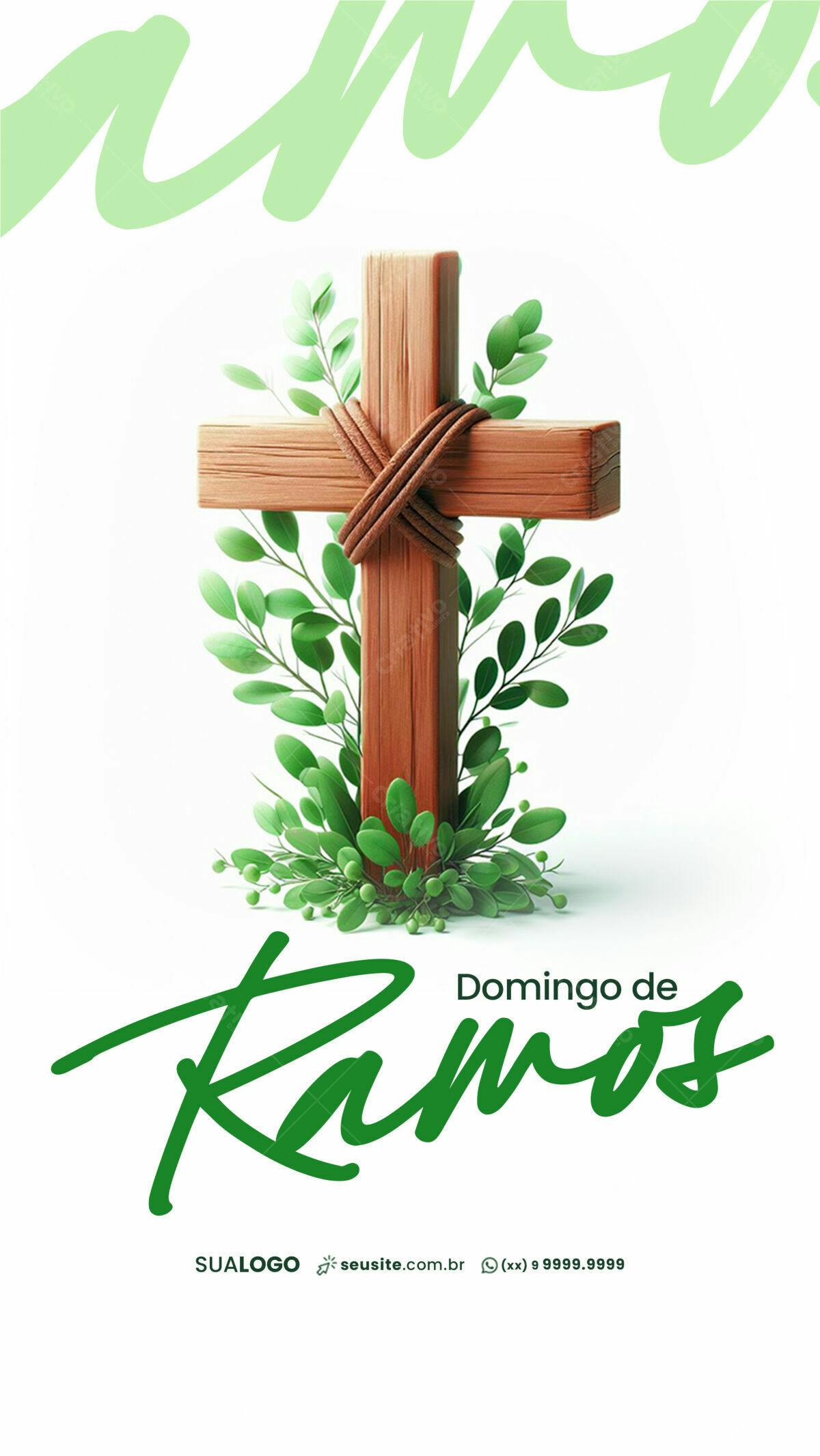 Flyer Domingo de Ramos PSD Editável