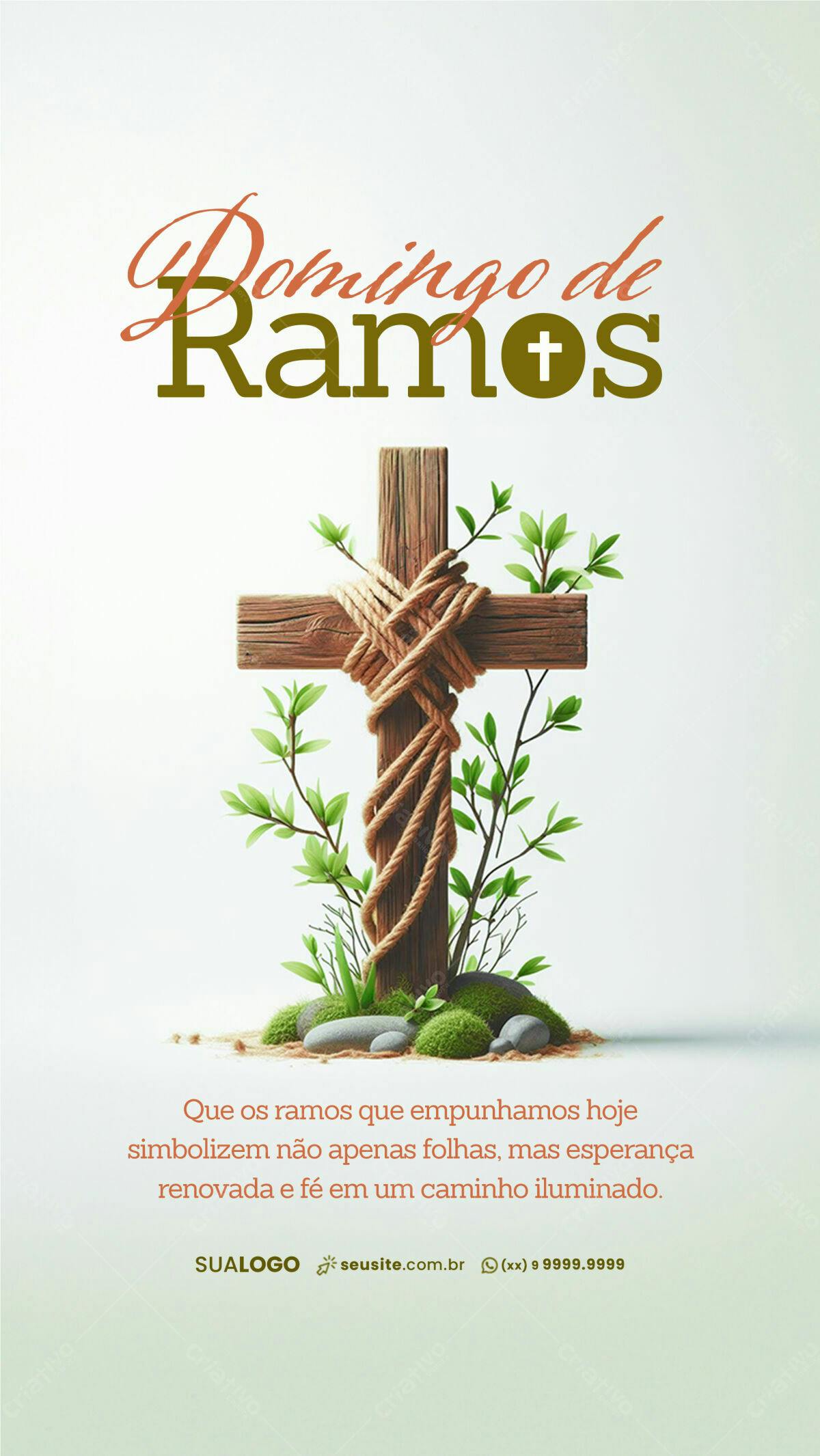 Flyer Domingo de Ramos PSD Editável