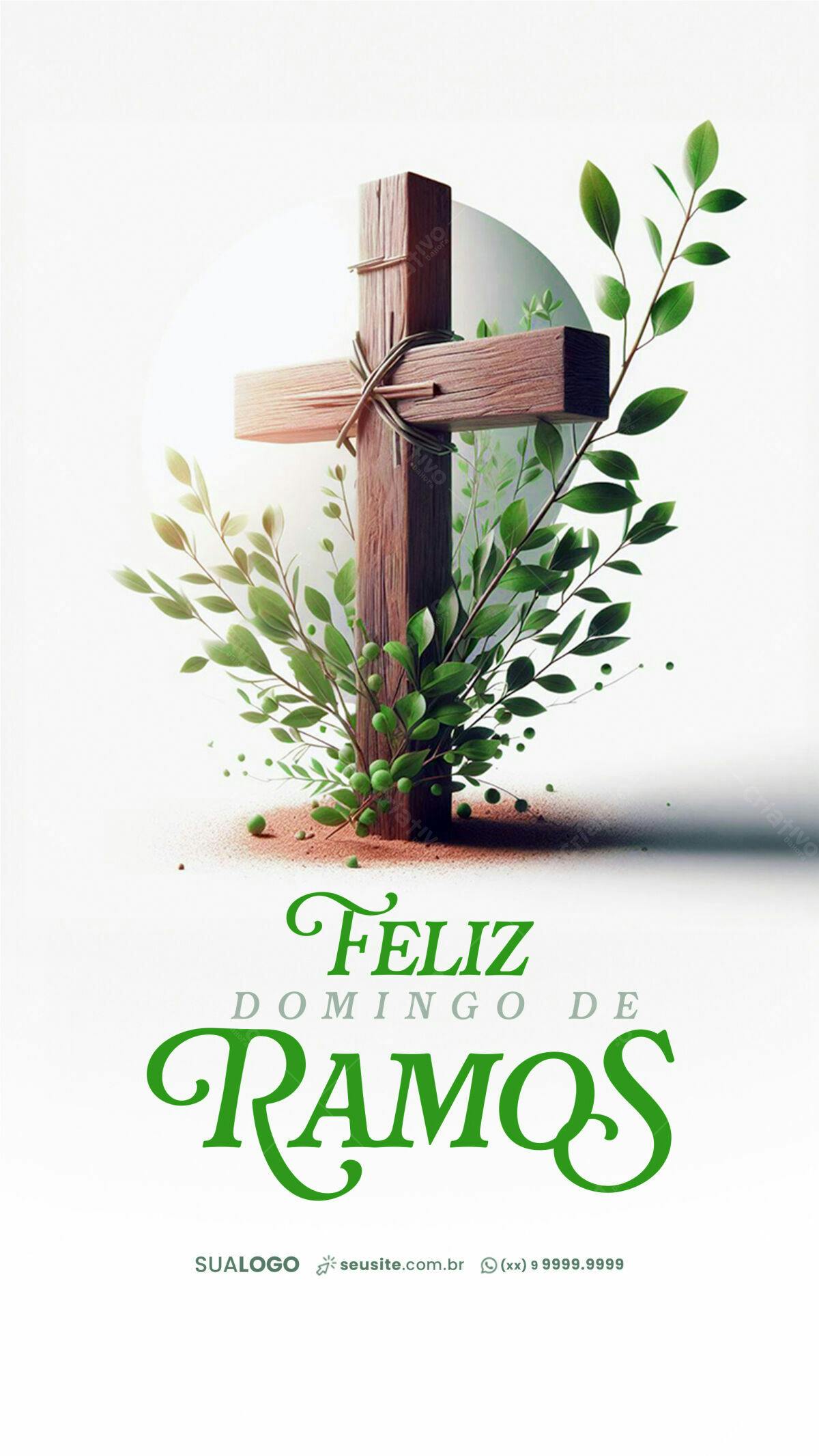 Flyer Domingo de Ramos PSD Editável