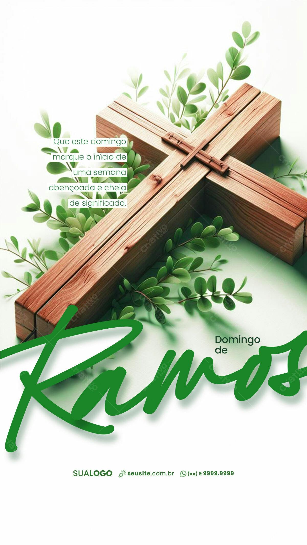 Flyer Domingo de Ramos PSD Editável