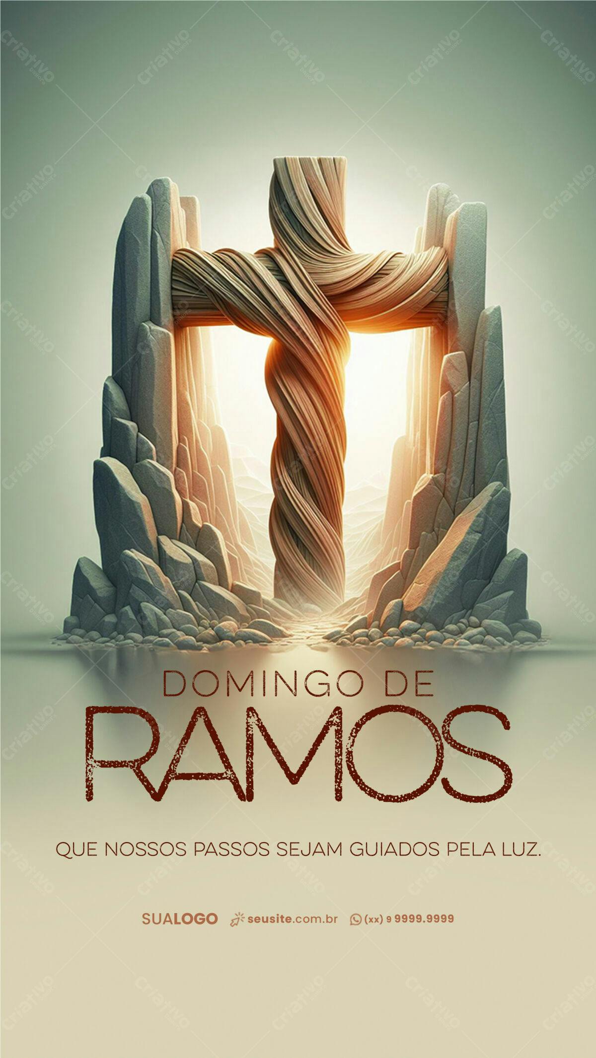 Flyer Domingo de Ramos PSD Editável