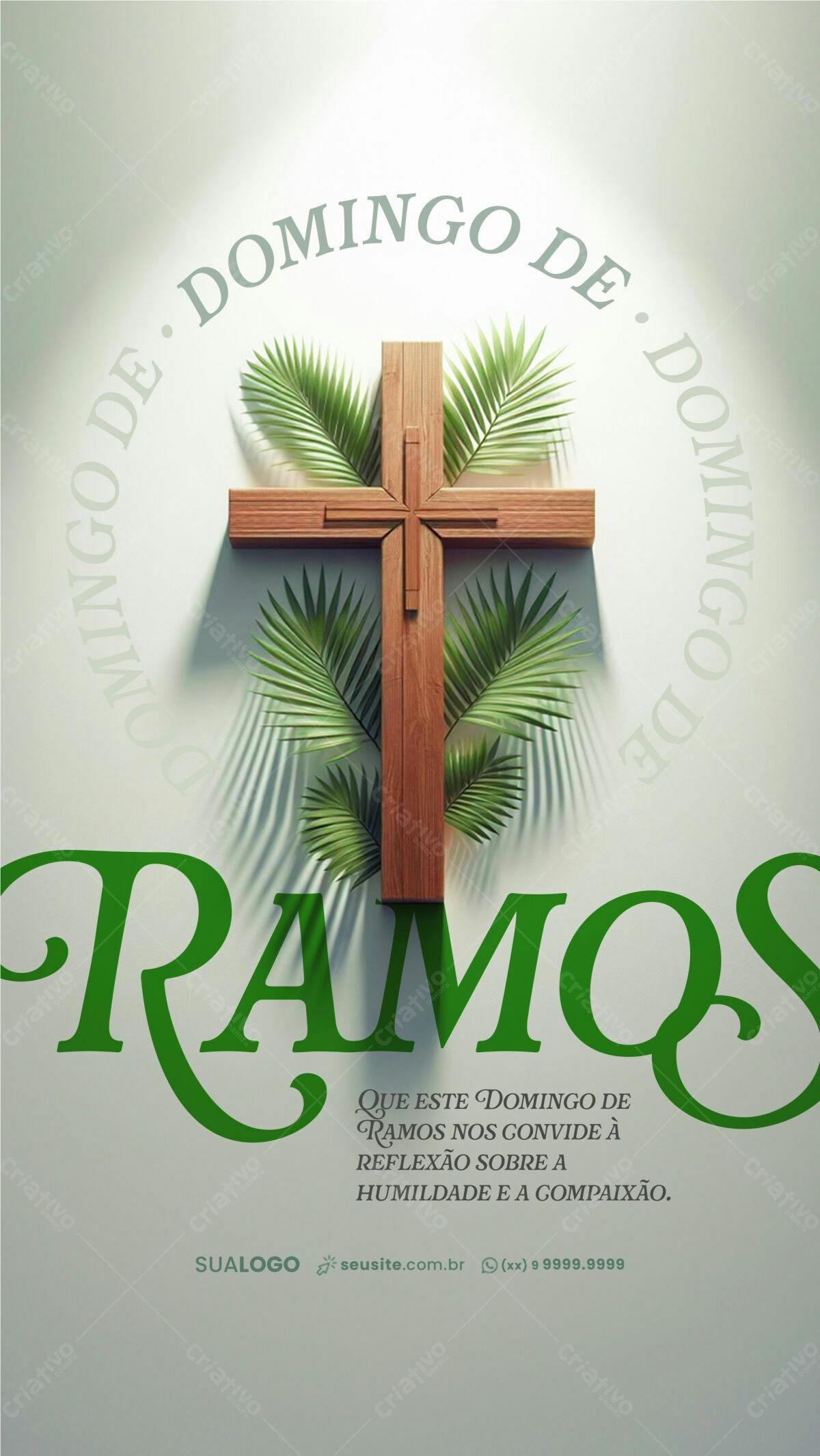 Flyer Domingo de Ramos PSD Editável