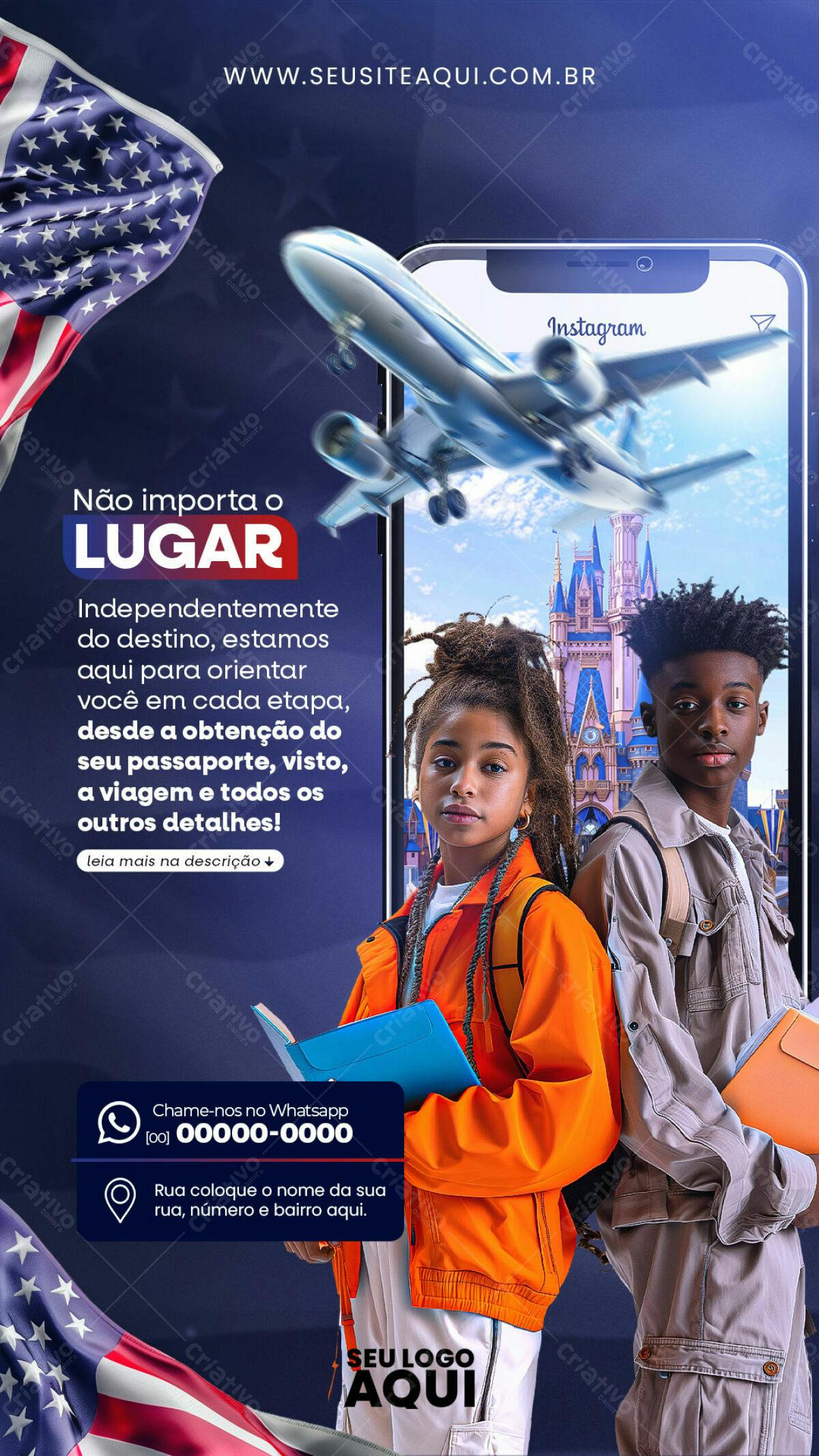 Flyer para Agência de Turismo PSD Editável