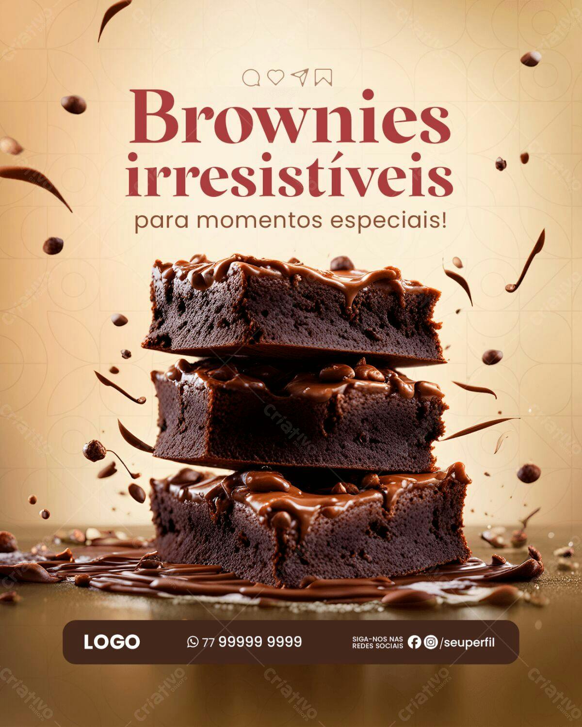 Post para Brownie PSD Editável