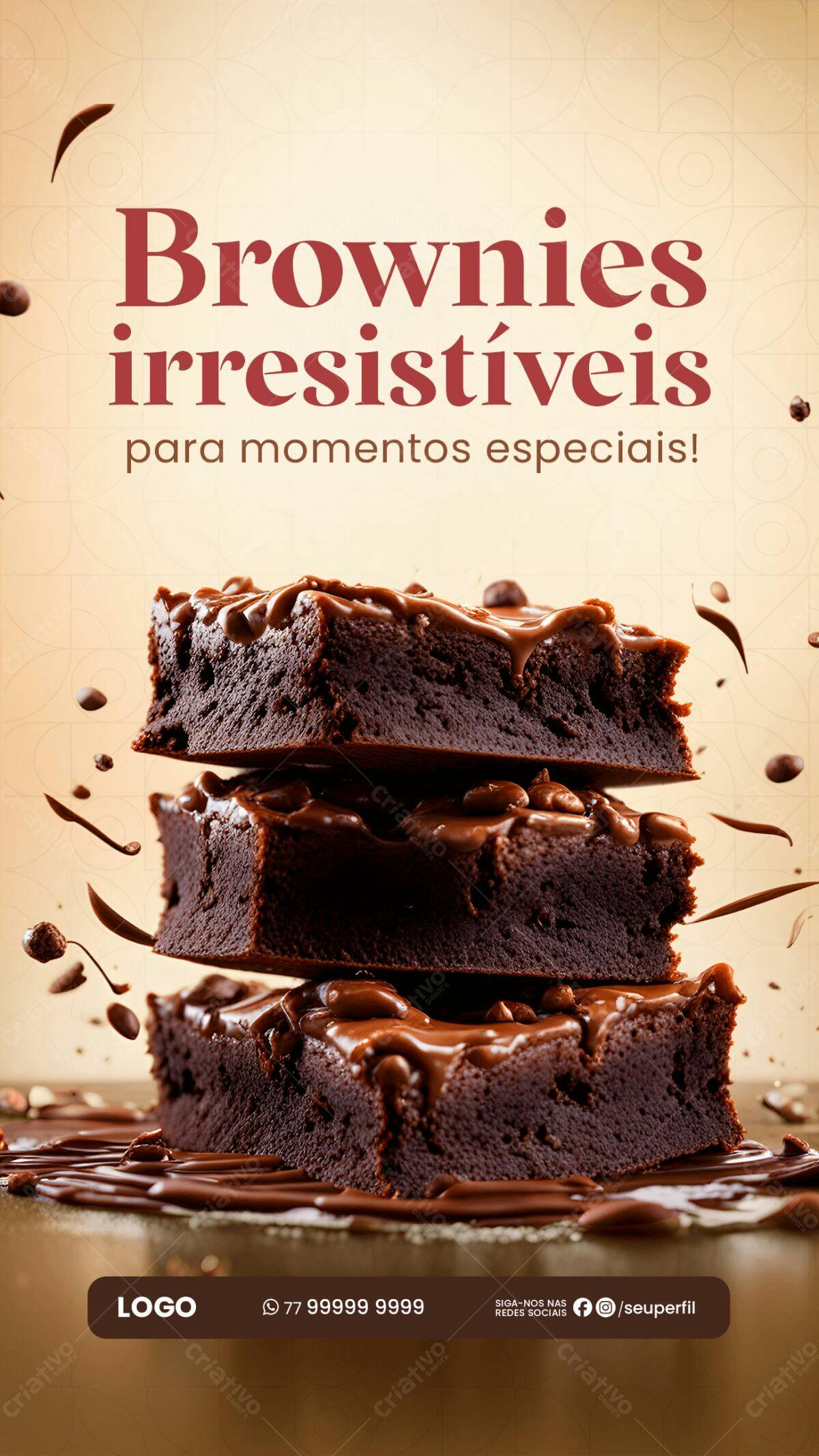 Flyer para Brownie PSD Editável