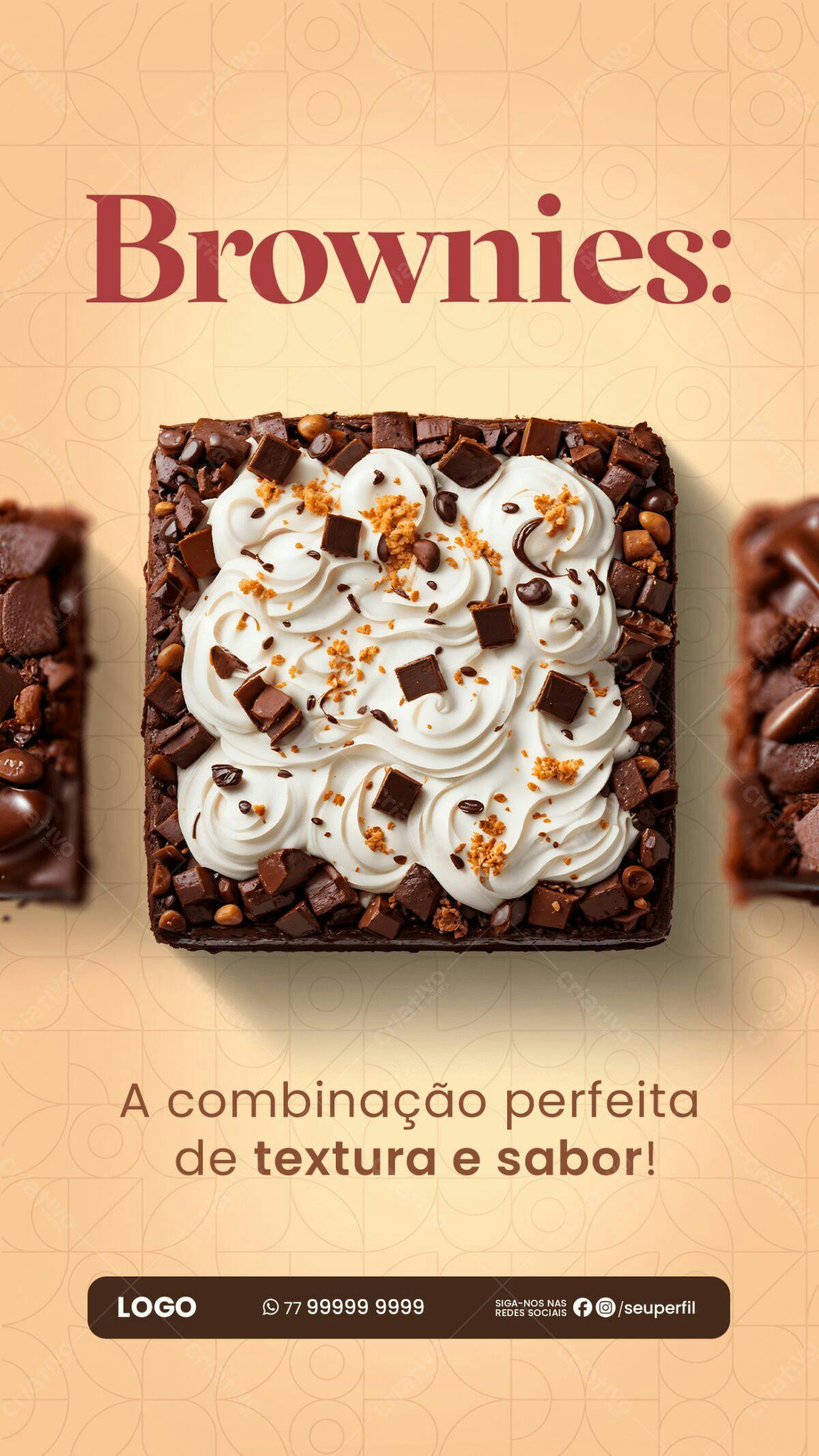 Flyer para Brownie PSD Editável