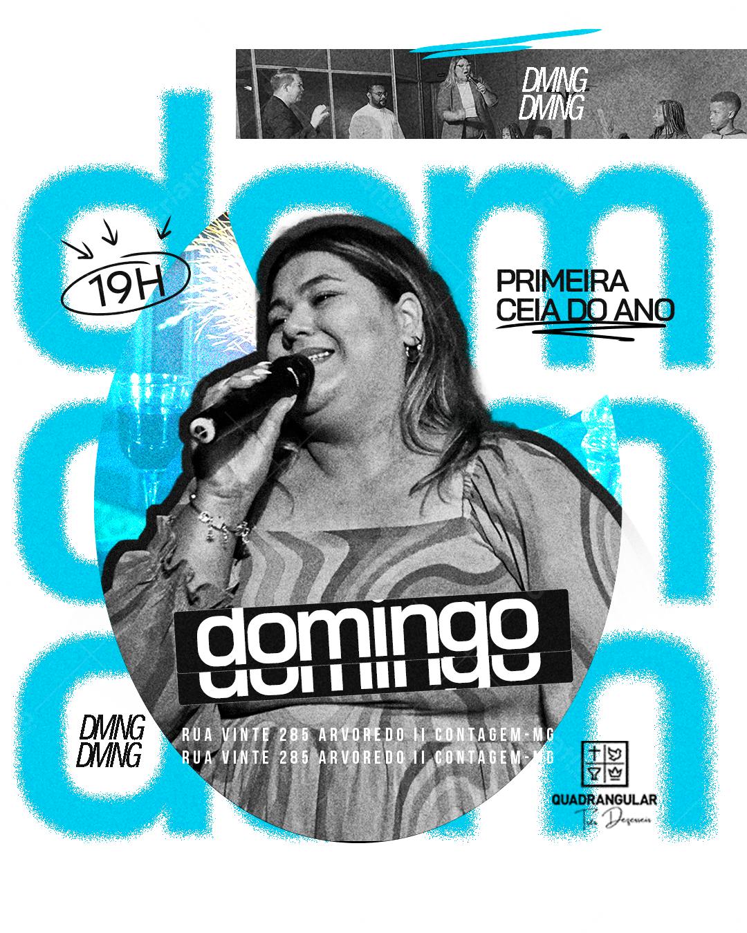 Flyer para Primeira Ceia do Ano PSD Editável