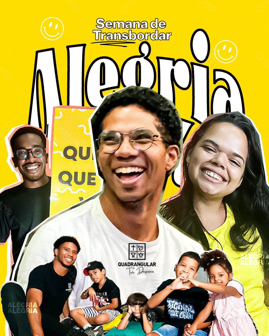Flyer Semana Transbordar Alegria PSD Editável