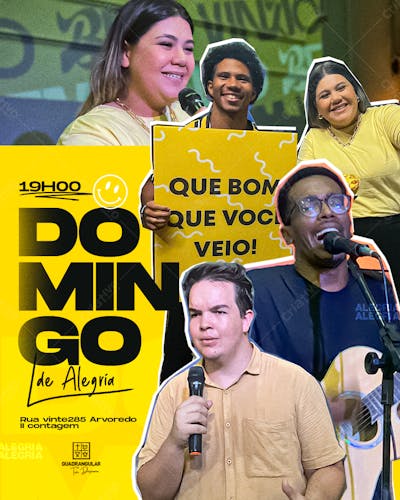 Culto De Domingo gospel na igreja