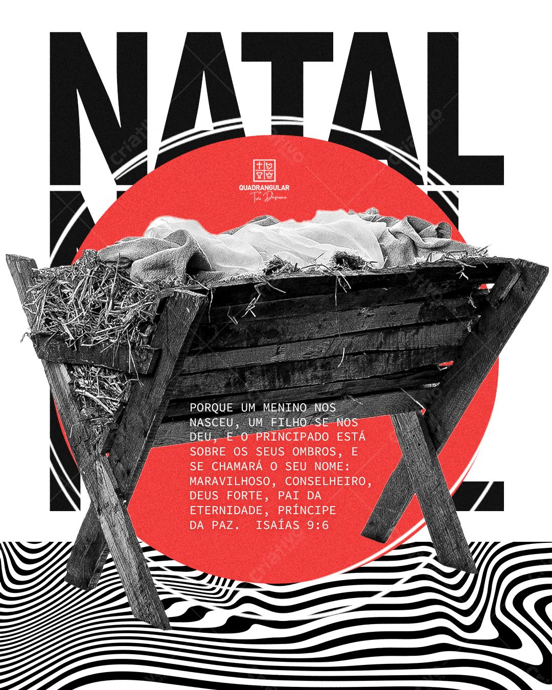 Flyer Natalino Minimalista PSD Editável