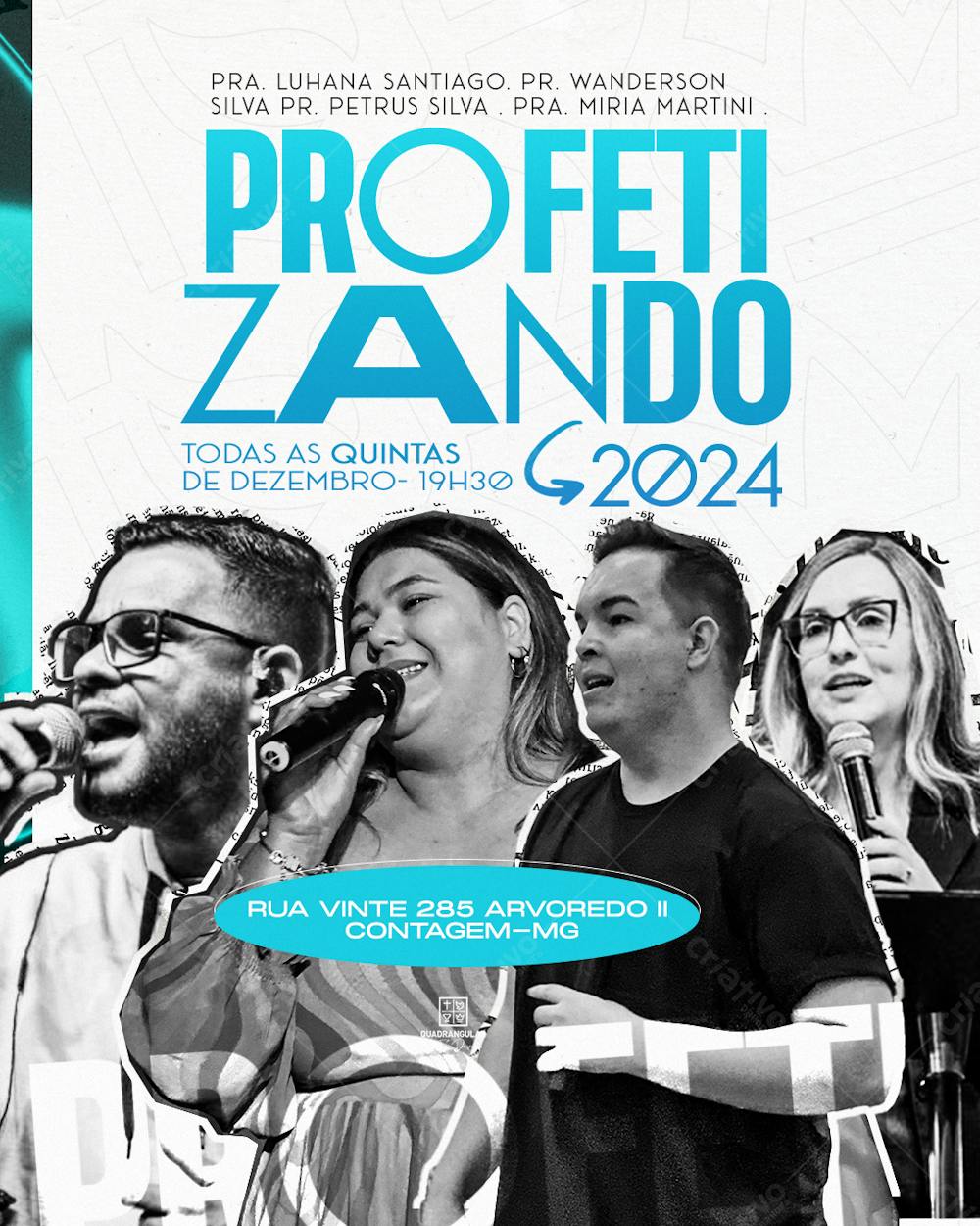 Flyer psd Profetizando gospel