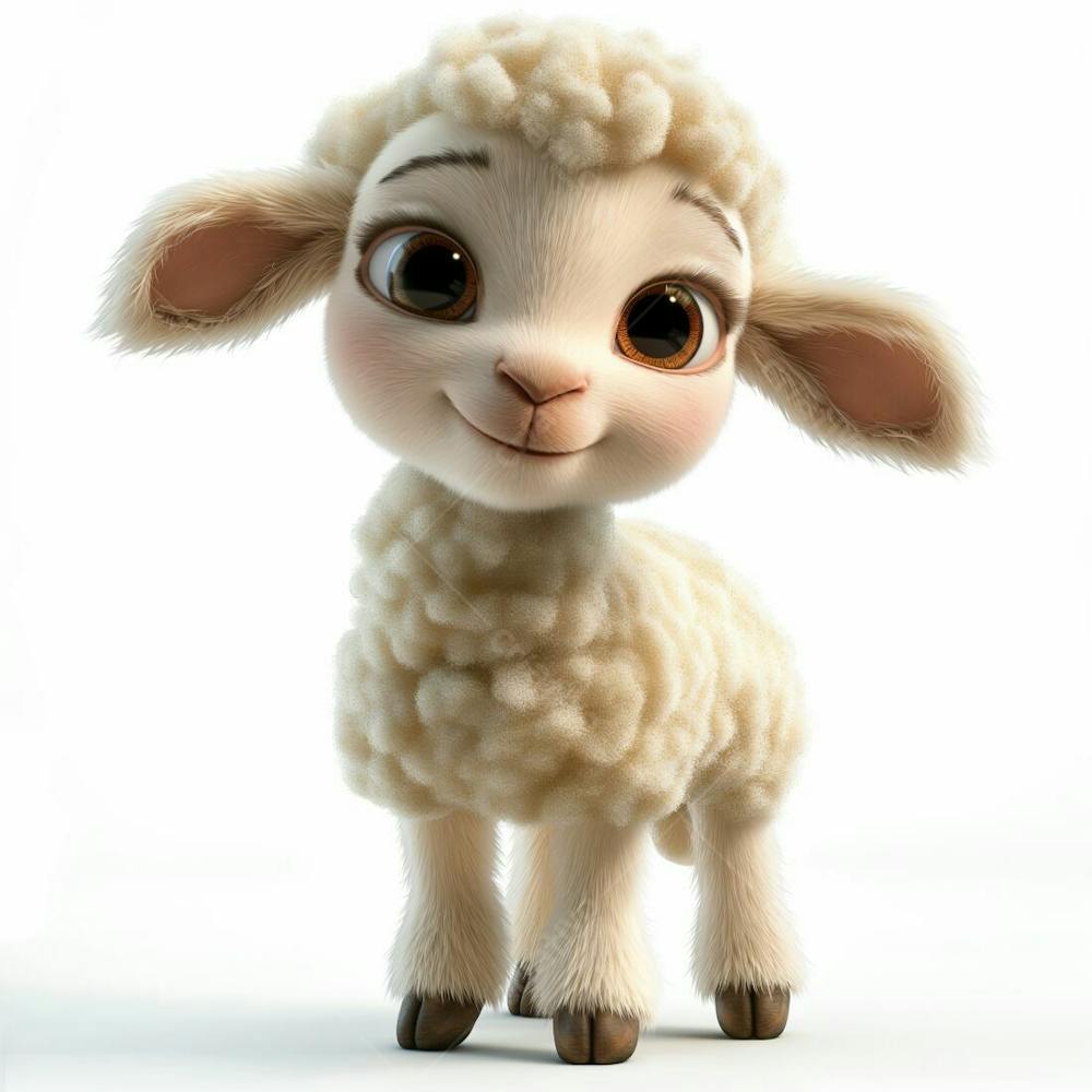 Designerdamissao Pixar 3D Style Clipart Of A Lamb White Backgro 5E 75B 2A 0 2Dcb 4879 B 43B 3855B 5D 744B 8