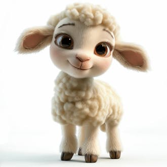 Designerdamissao pixar 3d style clipart of a lamb white backgro 5e 75b 2a 0 2dcb 4879 b 43b 3855b 5d 744b 8