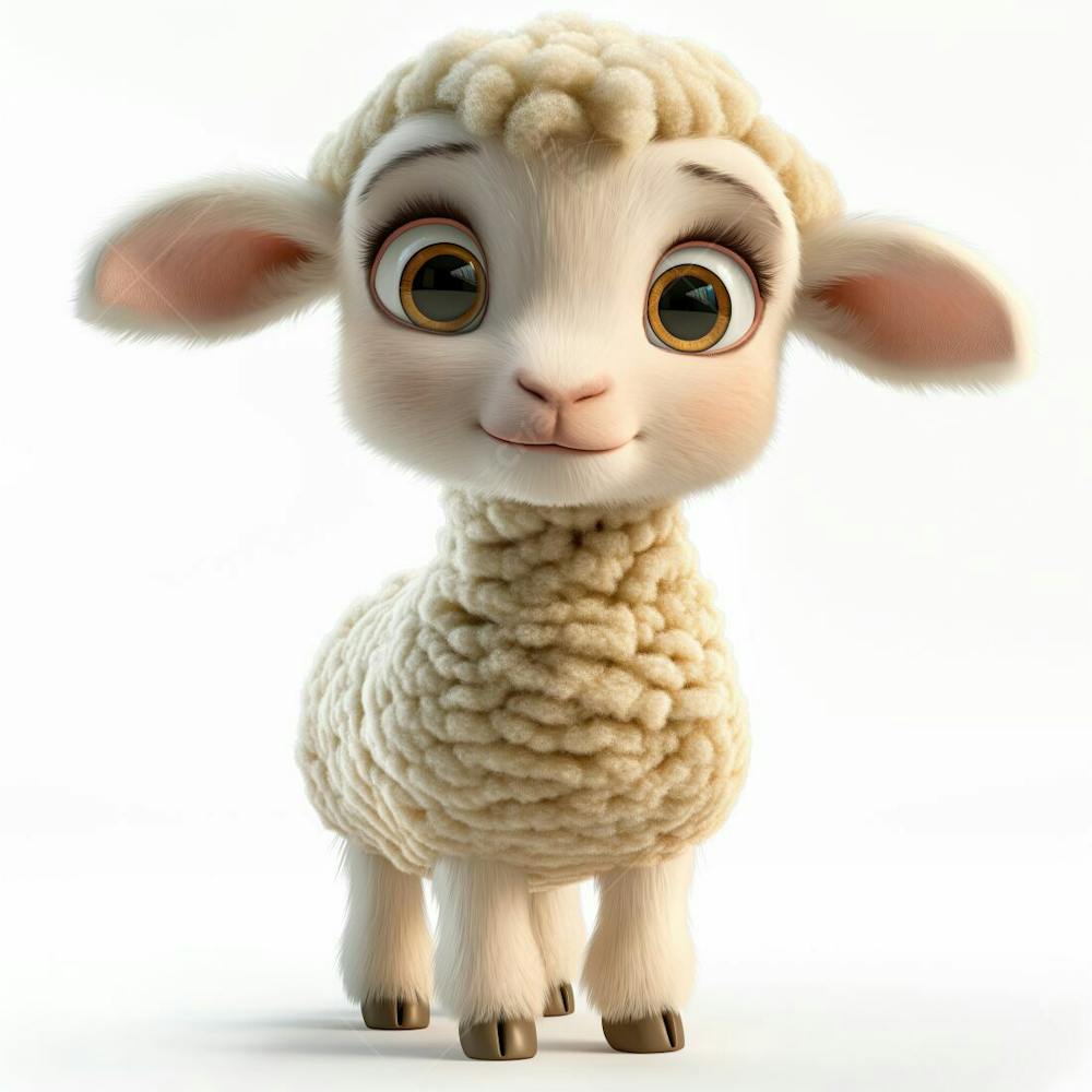 Designerdamissao Pixar 3D Style Clipart Of A Lamb White Backgro 3F 8B 8781 52Db 4Af 3 B 687 6E 4Ec 0089D 82