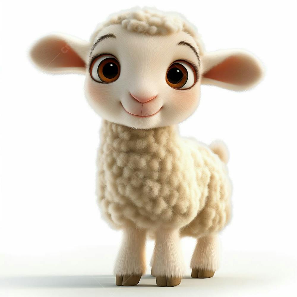 Designerdamissao Pixar 3D Style Clipart Of A Lamb White Backgro 9C 493930 3271 45Fa 9Cb 6 3Dc 73De 4D 898