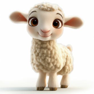 Designerdamissao pixar 3d style clipart of a lamb white backgro 9c 493930 3271 45fa 9cb 6 3dc 73de 4d 898