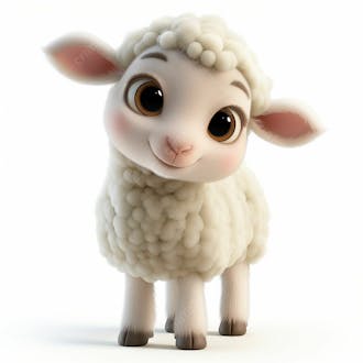 Designerdamissao pixar 3d style clipart of a lamb white backgro 258d 2194 307b 40c 3 ae 62 ebcf 680bec 85