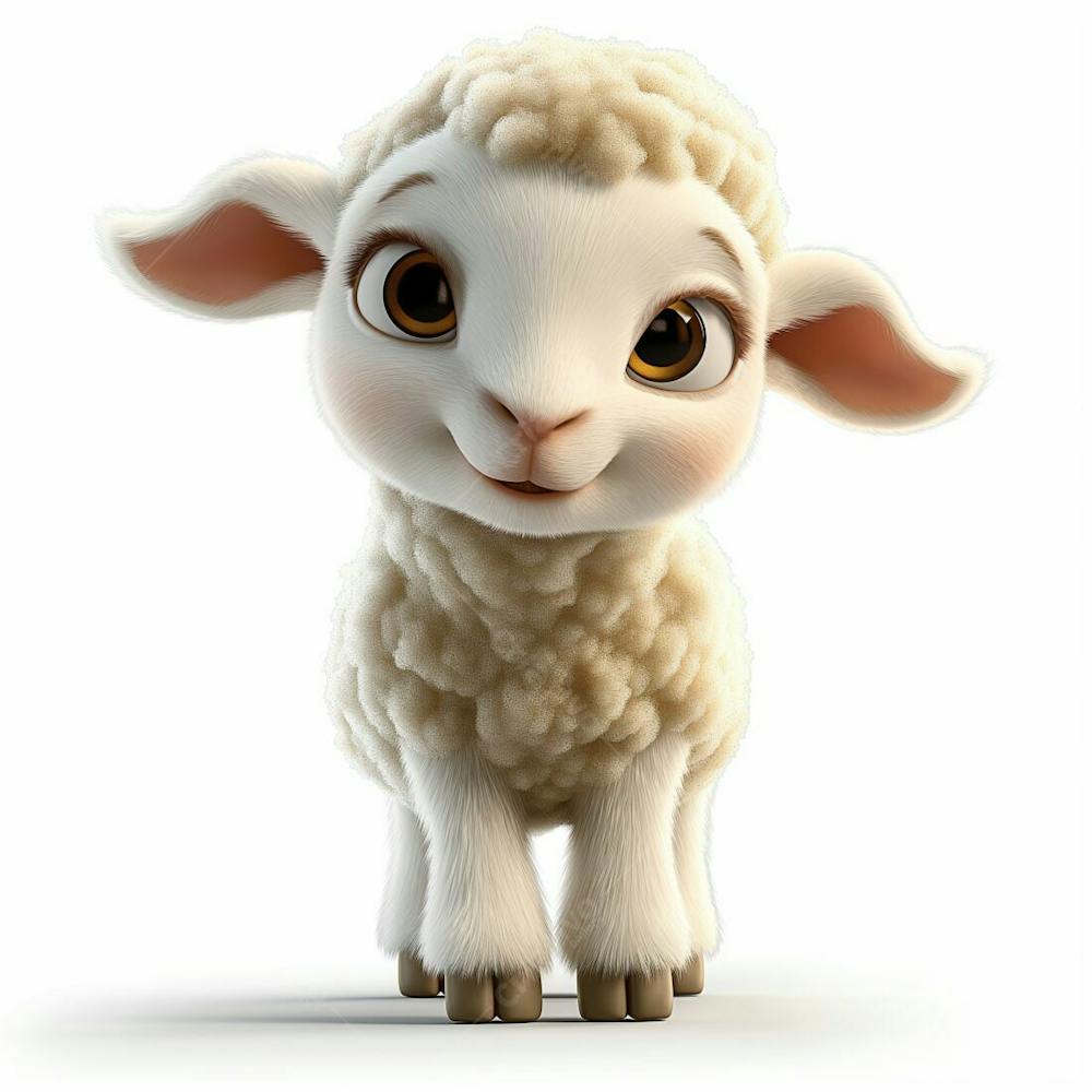 Designerdamissao Pixar 3D Style Clipart Of A Lamb White Backgro 2Dd 66641 Fbe 1 41De 8A 14 96Faaa 328846