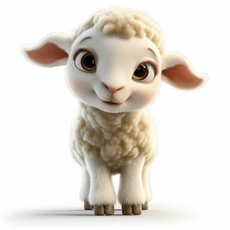 Designerdamissao pixar 3d style clipart of a lamb white backgro 2dd 66641 fbe 1 41de 8a 14 96faaa 328846