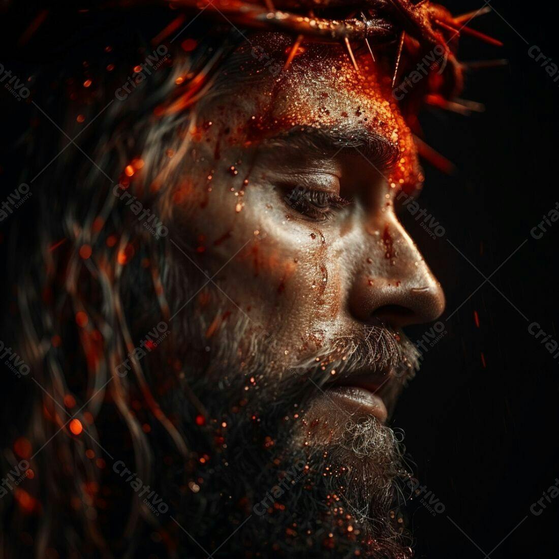 Jesus Cristo coroa de espinhos sofrimento