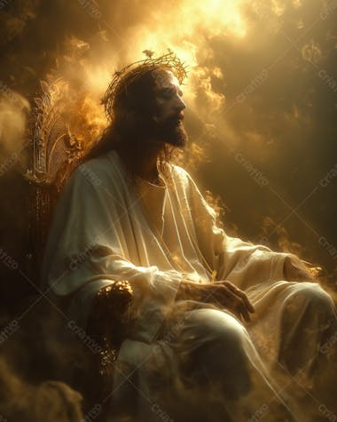 Designerdamissao epic visual of jesus sitting in a throne in he d 7efa 83c cc 83 433d a 394 bb 39380cd 7a 6