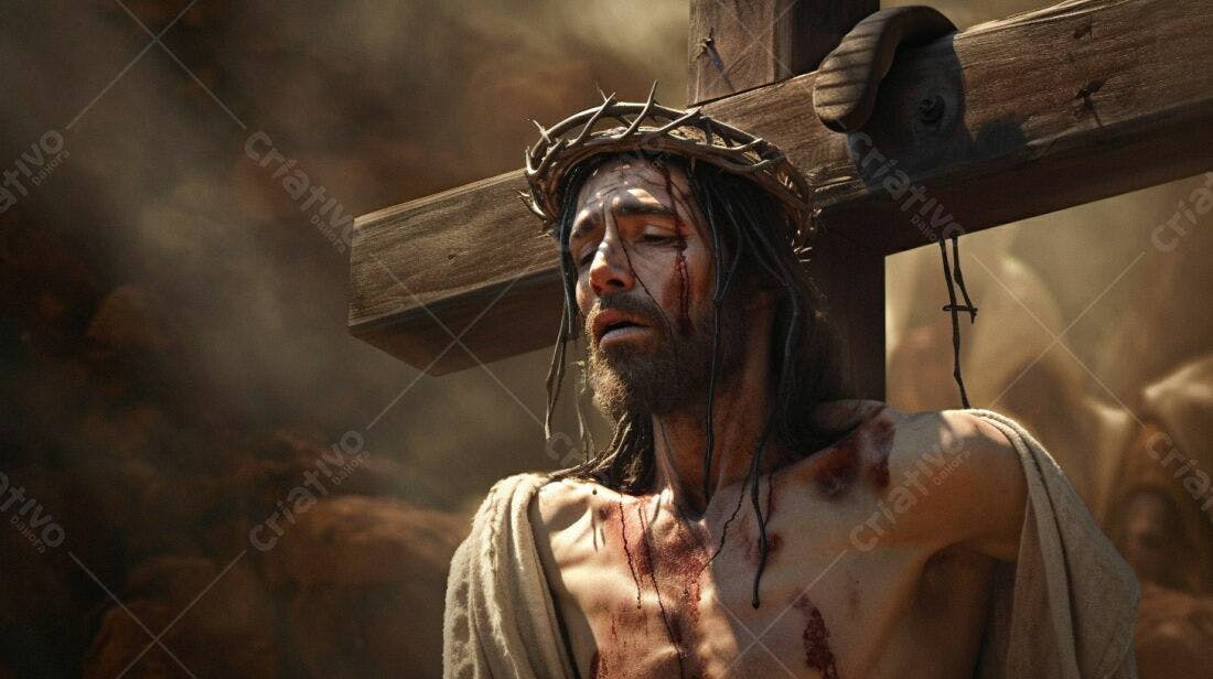 Jesus Cristo na Cruz sofrimento e fé