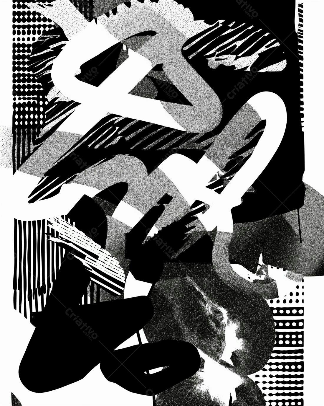 Arte Abstrata em Preto e Branco