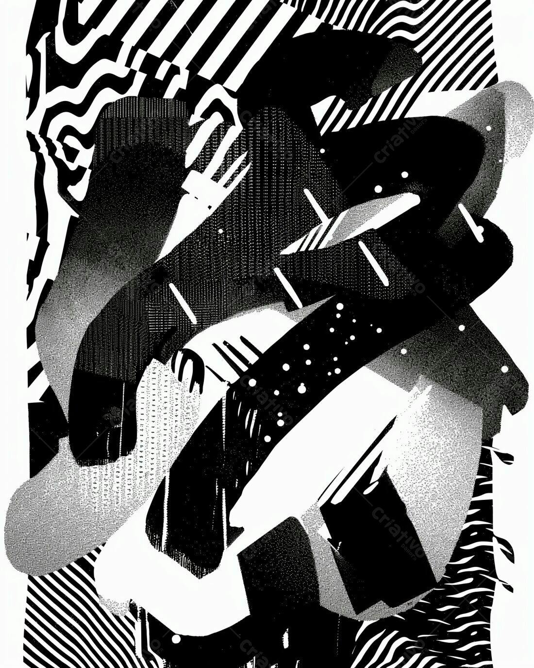 Arte Abstrata em Preto e Branco