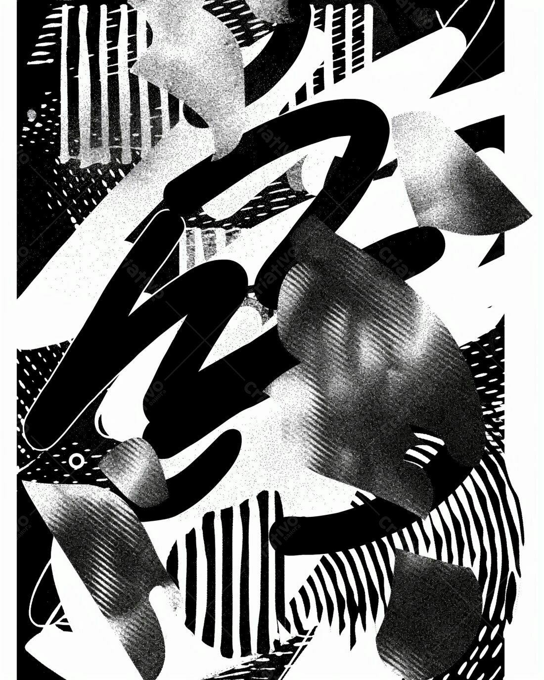 Arte Abstrata em Preto e Branco