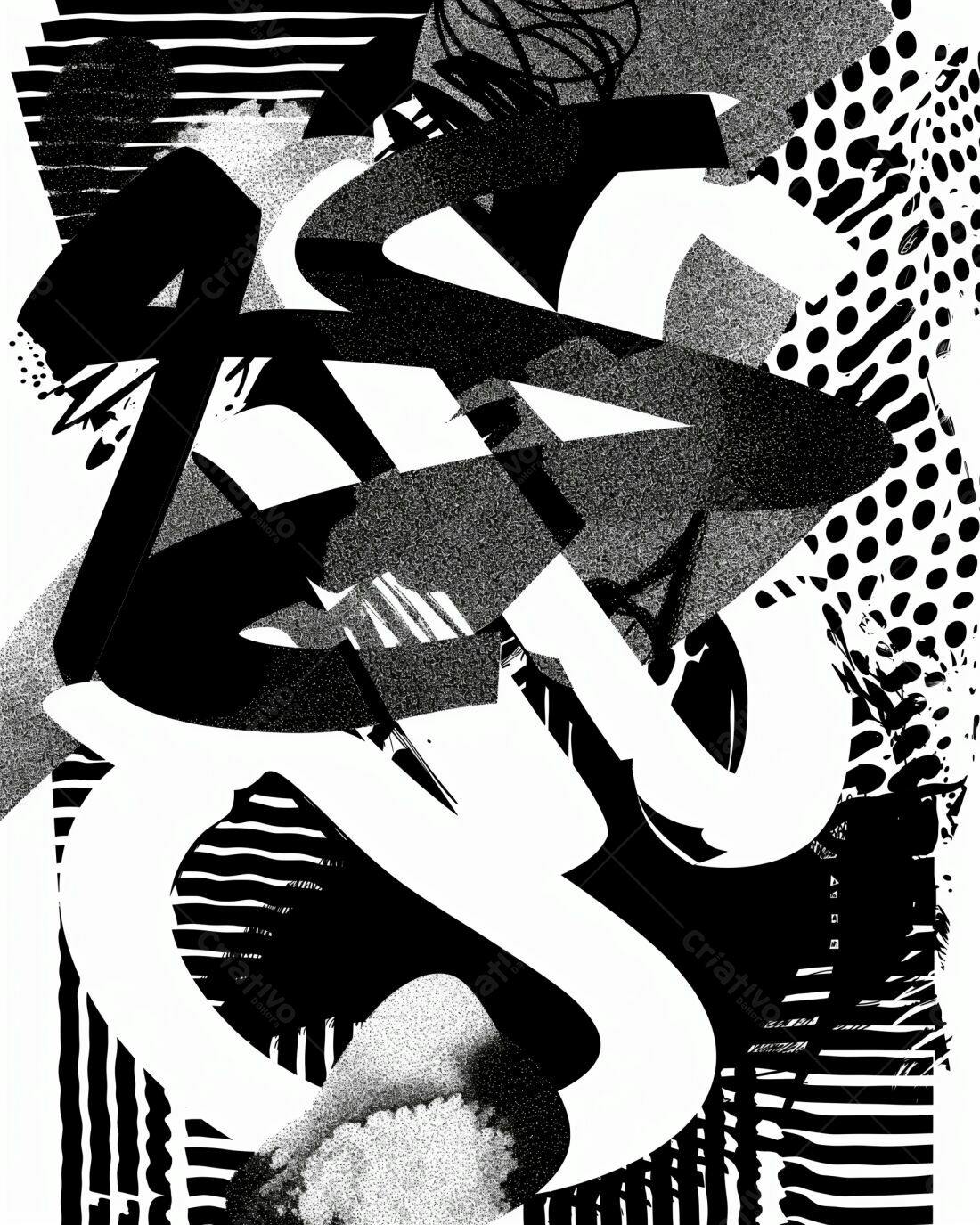 Arte Abstrata em Preto e Branco