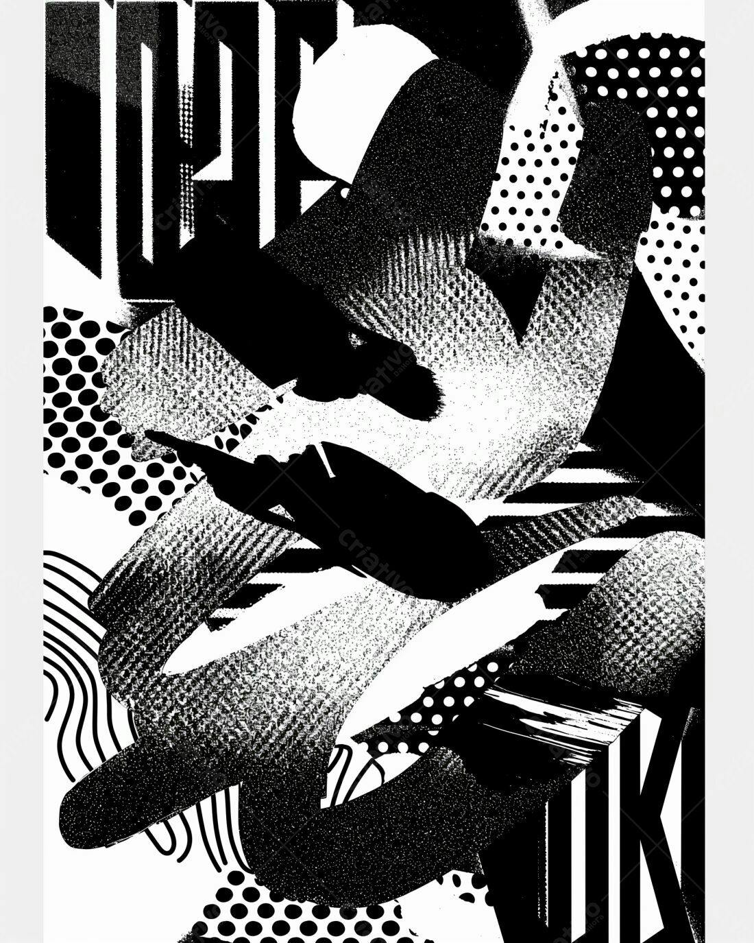 Arte Abstrata em Preto e Branco