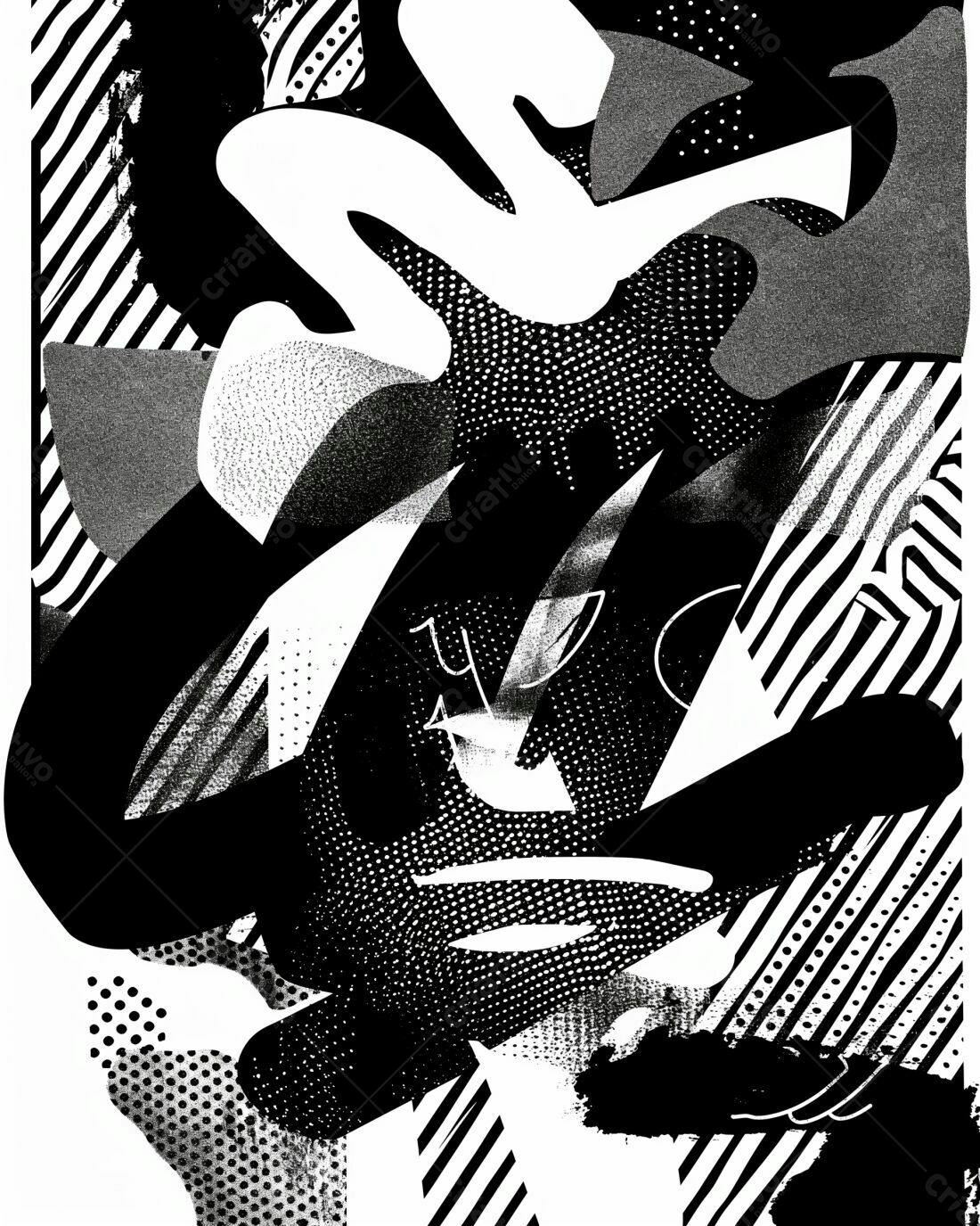 Arte Abstrata em Preto e Branco