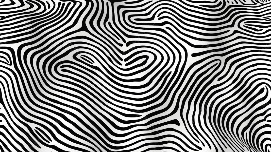 Padrão abstrato preto e branco ondulado