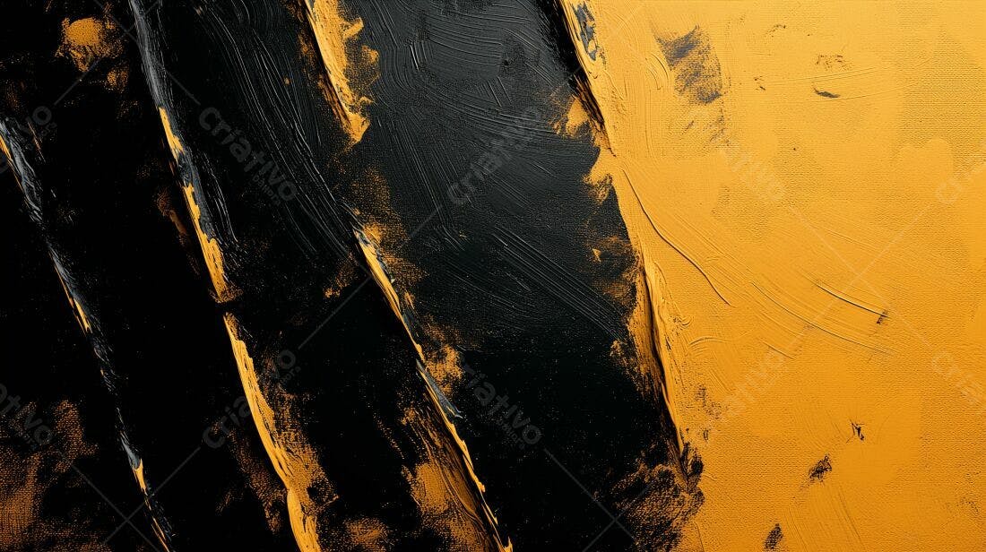 Textura Abstrata Preto e Dourado