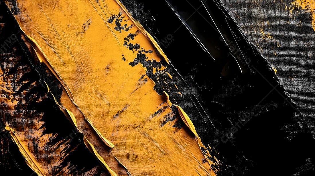 Textura Abstrata Ouro e Preto