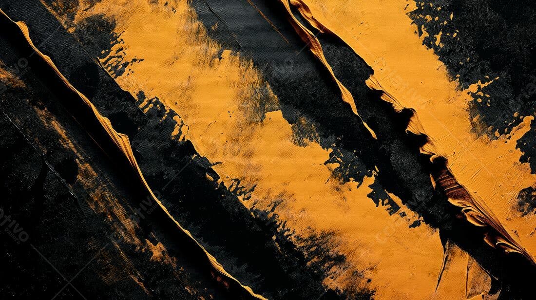 Textura Abstrata em Preto e Laranja