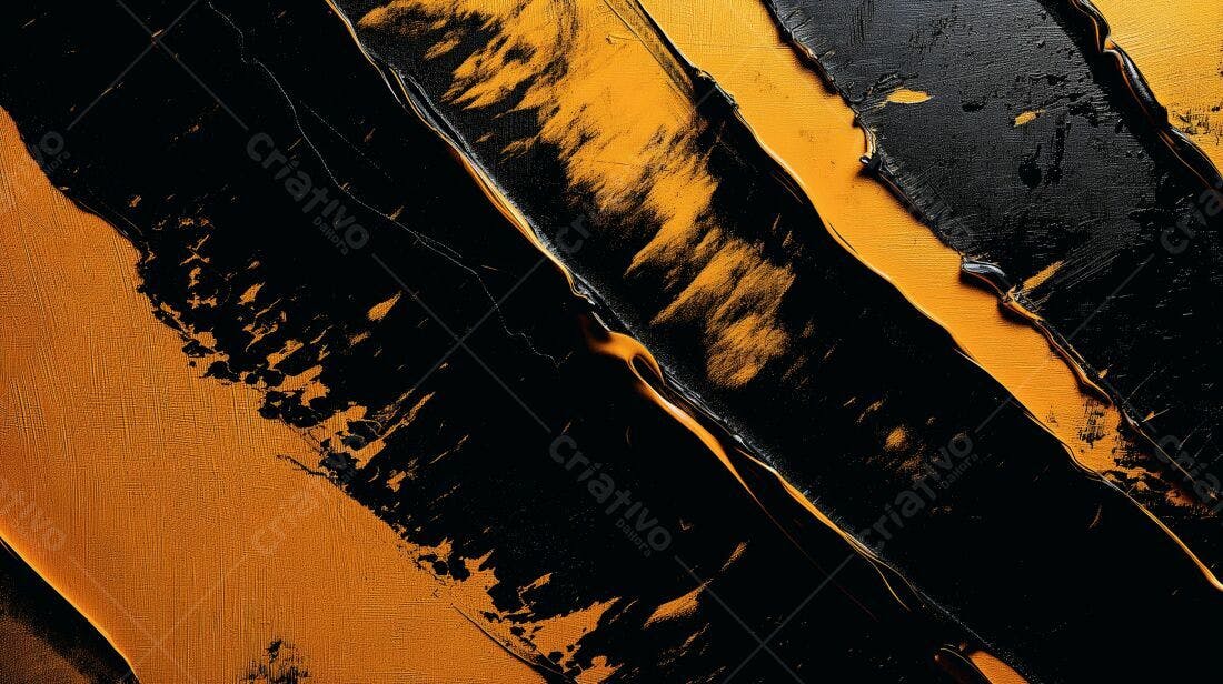 Textura Abstrata Ouro e Preto