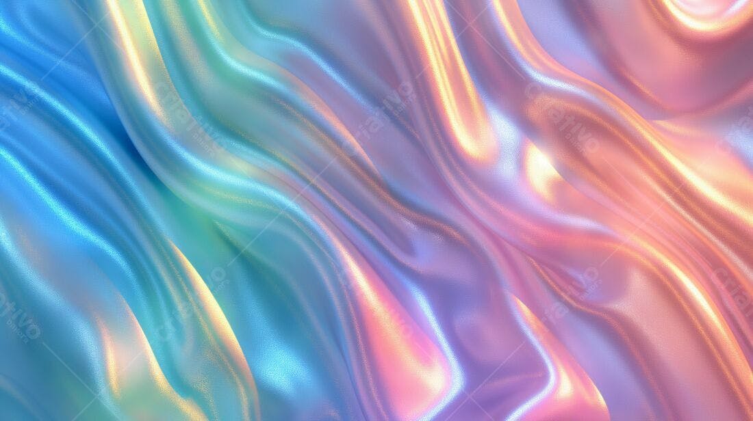 Tecido de seda iridescente azul e rosa