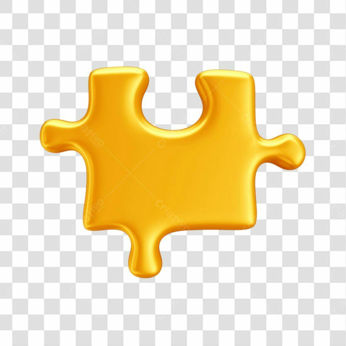 Ícone Quebra-cabeça Dourado PNG com fundo transparente