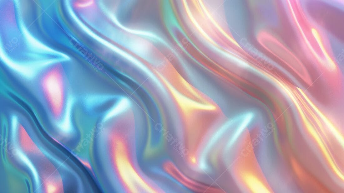 Tecido Iridescent Pastel Ondulado