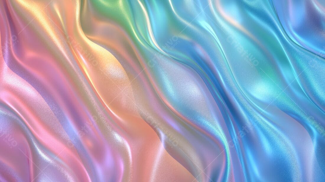 Tecido iridescente com textura suave