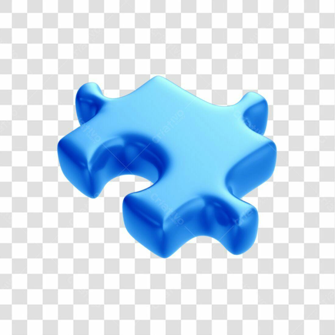 Ícone Peça de Quebra-Cabeça Azul PNG com fundo transparente